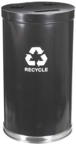 Witt Industries 15rtbl Aço de 24 galões 3 Recipiente de reciclagem de abertura com 3 revestimentos