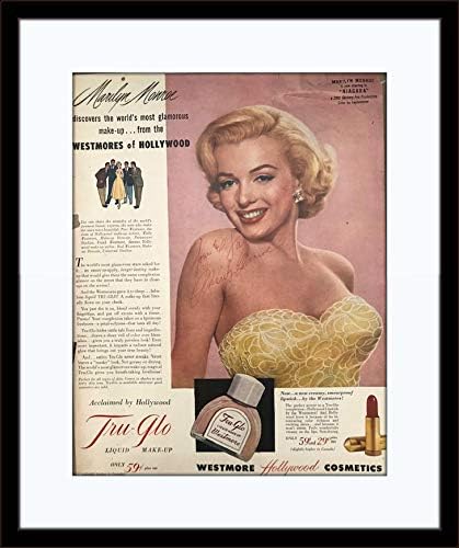 Marilyn Monroe autografou a página de revista com certificado de autenticidade