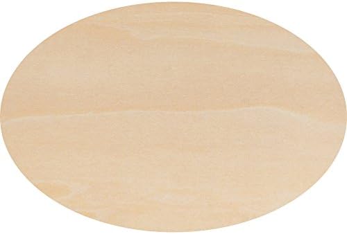Recorte oval de madeira 8,5 x 12 polegadas, saco de 3 formato de recorte oval de madeira inacabada