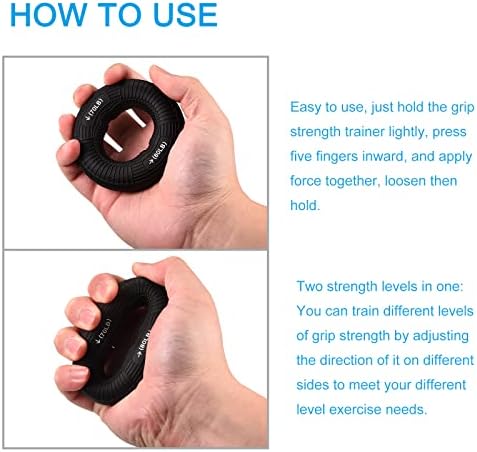 Uxcell Grip fortaleceres, 3,07 70-80 lbs anéis de silicone dos dedos do antebraço dos dedos para o treino