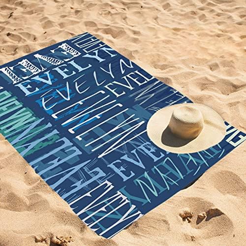 Ibedding Nome personalizado Kids Beach Towels Rápula de microfibra sem microfibra seca para adultos meninos