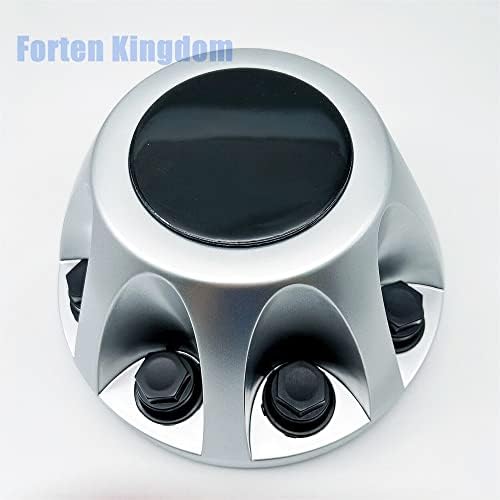 FORTEN KINGDOM 4PCS Silver com tampa em branco em branco preto Caps de cubos de cubo de carro personalizado Caps