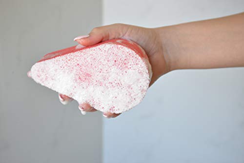 Lavagem corporal anti-celulita espontaneamente em uma esponja, rosa, rosa, 1 contagem