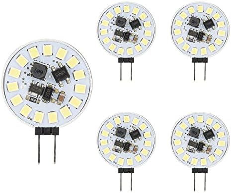 Lâmpadas LED Gutreise G4, 5 pacote de pacote AC10-30V Branco frio 2 Watts 15 lâmpadas, LED de luz de 360 ​​graus
