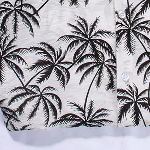2023 Novos casuais casuais de praia estampada na praia havaiana de manga curta para baixo camisa de vestido