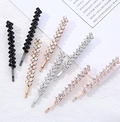 4 pares shinestones hairpins Multi-Color Glitter Decorative Bobby Pins For Women Girls Sicopee 8pcs CRISTAL