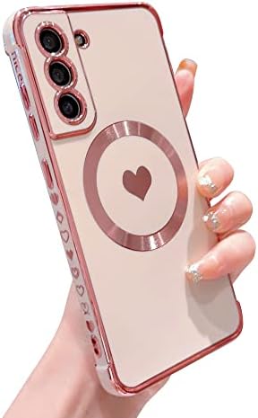 Caixa de telefone magnética Phylla para Samsung Galaxy S21 Fe 5g [Compatível com Magsafe] Luxo Capfeto Cardo