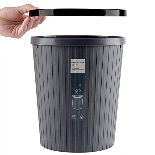 Lata de lixo latas de lixo para uso doméstico latas de lixo de anel de pressão descoberta, tamanho: 21,5 * 25cm,