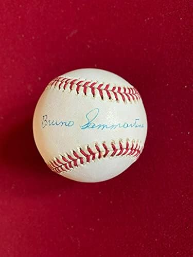 Bruno Sammartino, autografado beisebol oficial - itens diversos de luta livre autografada