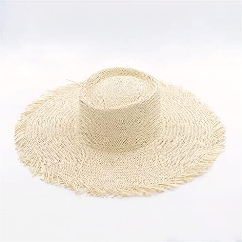 Mfchy Sun Visor Tassel Tassel Chapéus largos para mulheres Fringe Wild Selshade Gring top top Big Hat Hat Beach