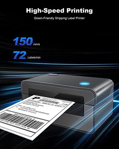 Impressora de etiqueta de remessa Polono, impressora de etiqueta térmica 4x6 para pacotes de remessa, fabricante comercial de etiqueta térmica direta, fita de embalagem pesada, 2,7 mil, 1,88 x 60 m, total 720y, 12 rolos