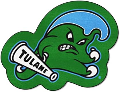Fanmats NCAA Tulane Green Wave UniversityMascot Mat, cor da equipe, tamanho único