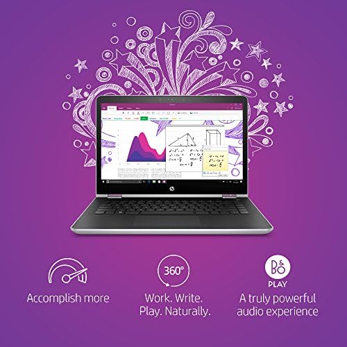 HP Pavilion X360 Laptop conversível de 14 polegadas, processador Intel Core i5-8250U, RAM de 8 GB,