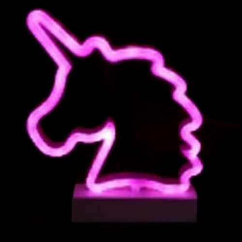 Lâmpada noturna de neon, luz da noite de humor LED com pedestal, USB/bateria, decoração de bares,