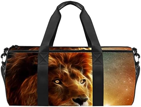 Mamacool Lion Animal Duffel ombro Bolsa de Travel Saco de Viagem para Ginásio para a Dança Esportiva Viagem