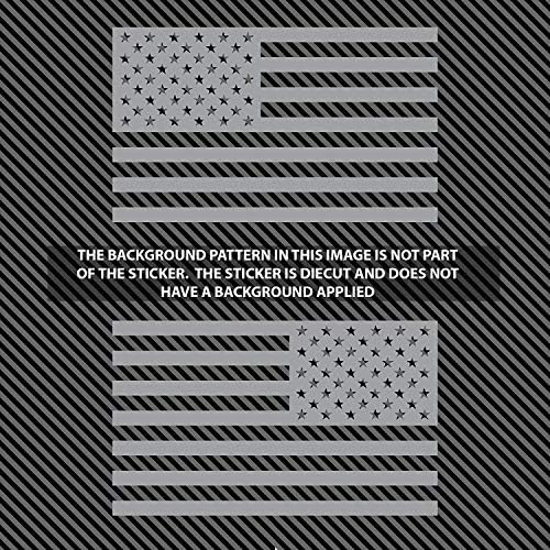 Gear de motociclista clássico bandeiras americanas subjugadas bandeira militar tática dos EUA Decalque 5 x3 par