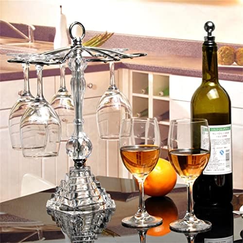 WFJDC Wine Glass Holder Metal Crystal Stand 6 ganchos Giclets Rack de armazenamento de copos de bancada de bancada