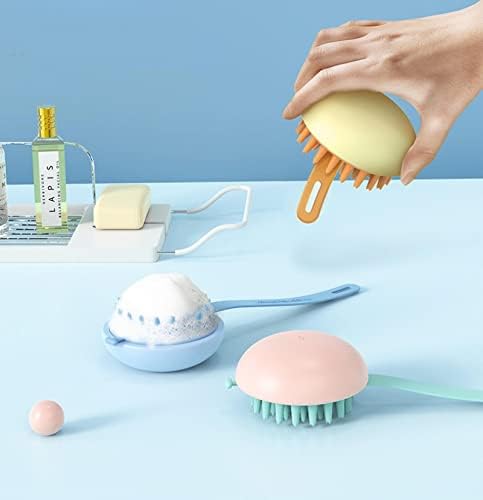 Artefato de banho de escova de shampoo Artefato Silicone Bath Brush Head Massage Brush Multifuncional