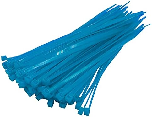 Baomain Plattic Nylon Cable Ties travando 12 polegadas azul de 4,5 mm 5x300 pacote de 100