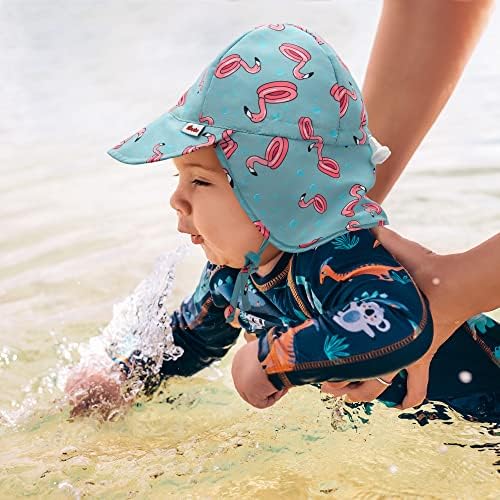 Baby Sun Hat UPF 50+ UV Ray Sun Protection Infant Summer Swim Hat com chapéus de trapa do pescoço