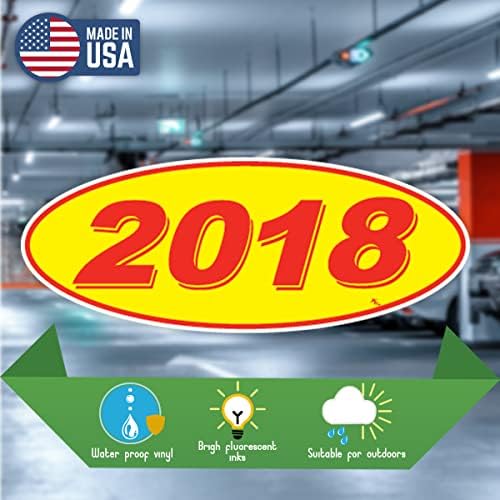 Versa Tags 2018 2019 e 2020 Modelo oval Ano de carros Adesivos de janela de carros com orgulho feitos