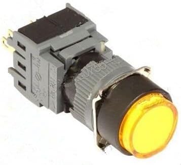 Switch de 16 mm Indicador redondo automático de redefinição 5A 220VAC SPDT F16 211 DIP RED COR E ORIGINAL