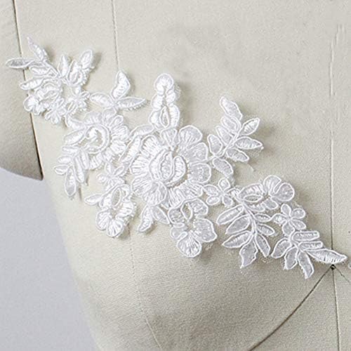 Beautiful by design 3 x 8 Apliques de marfim 4 peças para vestidos de noiva Apliques renda de renda de renda