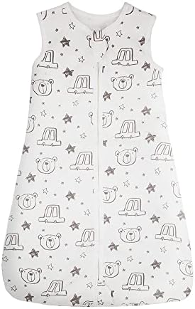 Cobertor vestível para bebê Housbay, sacos de sono de algodão de verão por 9 a 18 meses, 1 pacote unissex Toddler Sack Sack, 0,5 TOG com zíper de duas vias