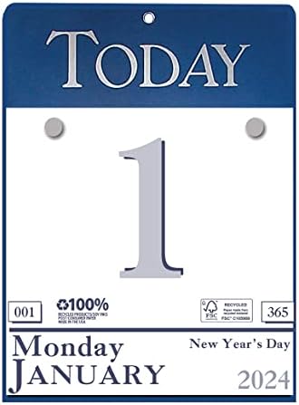 Casa do Doolittle 2024 Diário hoje calendário, recarregável, 6,5 x 9 polegadas, janeiro a dezembro