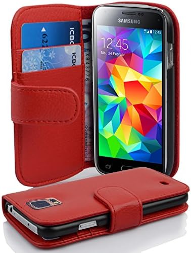 Caso Cadorabo Book Compatível com Samsung Galaxy S5 Mini / S5 Mini Duos em Candy Apple Red - com