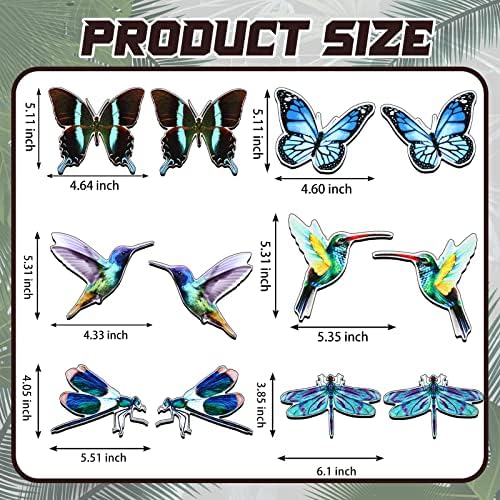 12 PCs Tela Magnets Butterfly Dragonfly HummingBird Screen Protetor de tela Decorativo ímãs de tela para janela