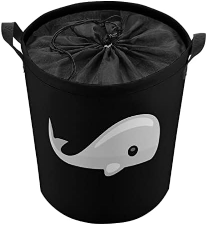 Pequena cesta de lavanderia de baleia grande cesto de lavanderia cesto de armazenamento leve organizador