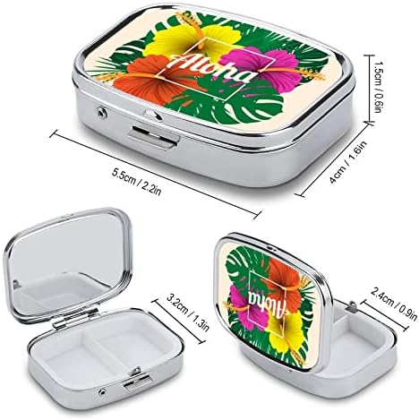 Flores da caixa de comprimidos com havaiano Caixa de comprimido de comprimido de comprimido para comprimidos