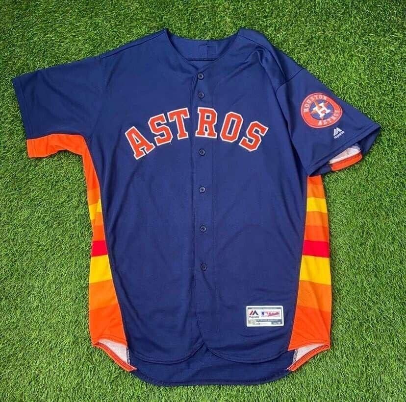 O jogo Gerrit Cole Houston Astros usou Jersey Wasty “Excelente Uso” MLB Auth - MLB Game usado Jerseys