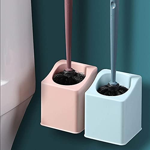 Escova de escova de vaso sanitário zukeemts, kit de limpeza de vaso sanitário, parede de silicone pendurada