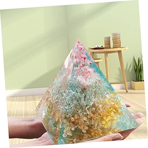 Besportble Silicone Gummy Moldes Fudge Bolo estêncil 1 Conjunto de pirâmide epóxi molde de cristal feng shui decoração