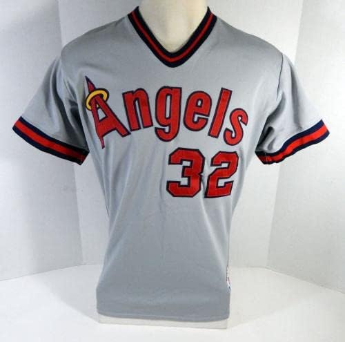 1988 California Angels Darrell Miller 32 Game usou Grey Jersey 44 DP14443 - Jogo usado MLB Jerseys
