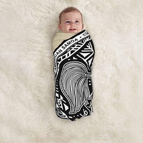 Emblema nacional do cobertor de bebê americano samoa recebendo cobertor para recém -nascidos capa de swaddle