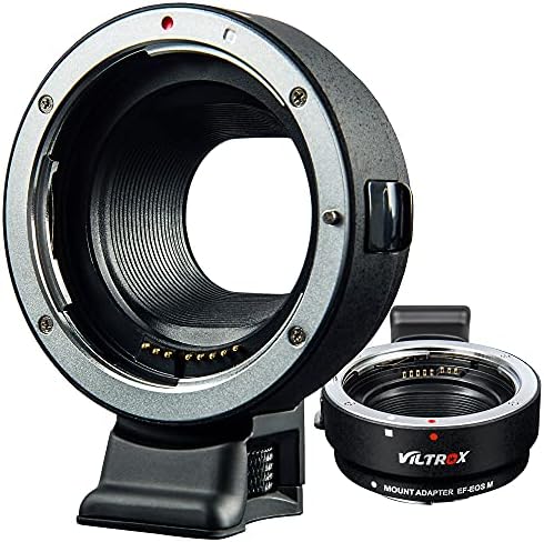 Adaptador de câmera de montagem Viltrox EF-EOS M, anel de conversor da lente de foco automático,