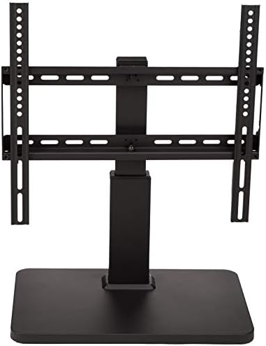 Basics Glive Pedestal Table TV TV TV para 32-65 polegadas TVs até 55 libras, altura ajustável 14-19