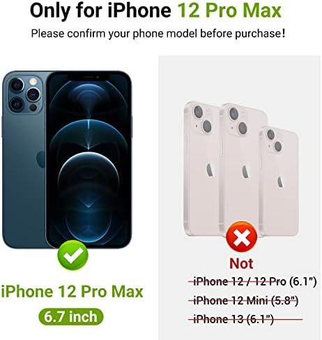 Elteker iPhone 12 Pro Max Caixa de telefone com suporte para cartão, iPhone 12 Pro Max Wallet Case para mulheres