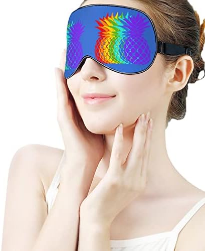 Funnystar Rainbow Pineapple Soft Sleep Mask Eye Tampa para Sleeping Blocks Perfect Blocks leve com cinta