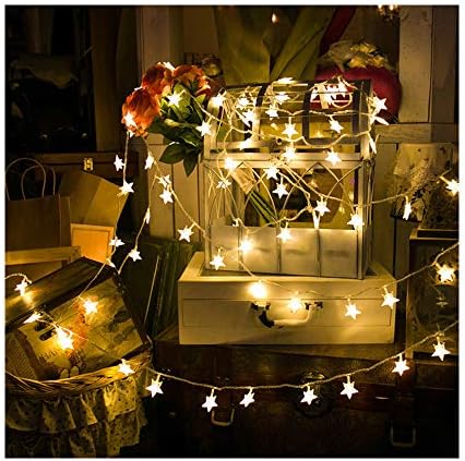 40 6m para casa LED STAR STRIN Bathers Lights Festas String Operou LED Light Incandescent Christmas Lights