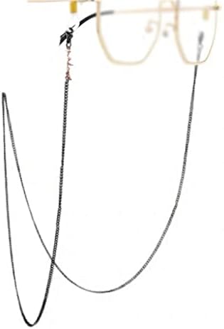 TJLSS Corrente de óculos pretos para mulheres coxinhos de personalidade retrô de corda de cadeia Acessório