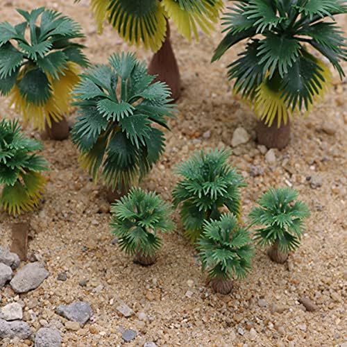 Homoyoyo Faux Plants Indoor 15pcs Modelo árvores, modelo de treinar as palmeiras das árvores