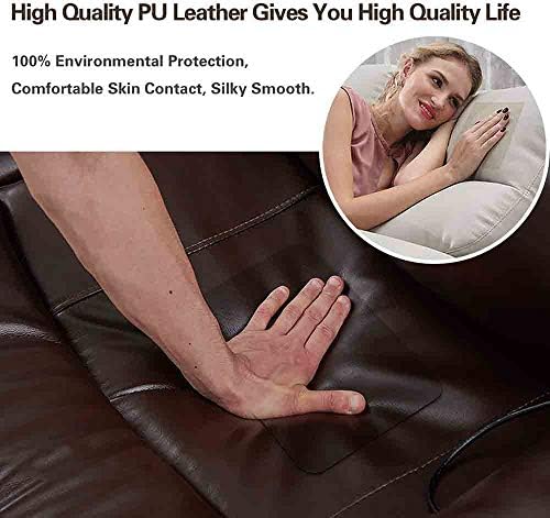 Fita de reparo de couro auto-adesiva, remendos de couro para cadeiras de mobília de sofá 19x50 polegadas,