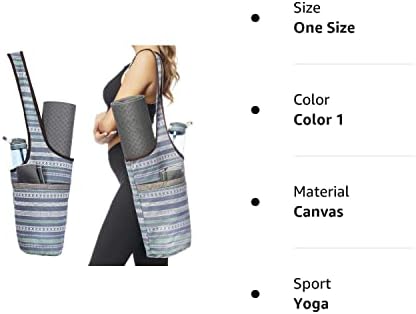 Saco de tapete de ioga com tamanho grande e bolso com zíper, sacos de ioga e transportadoras para tapetes grossos,