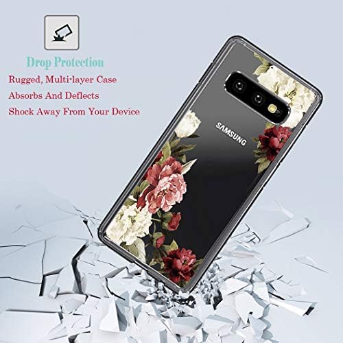 Caixa Ueokeird Galaxy S10E, capa de telefone Galaxy S10E com flores, padrão de telefone Floral