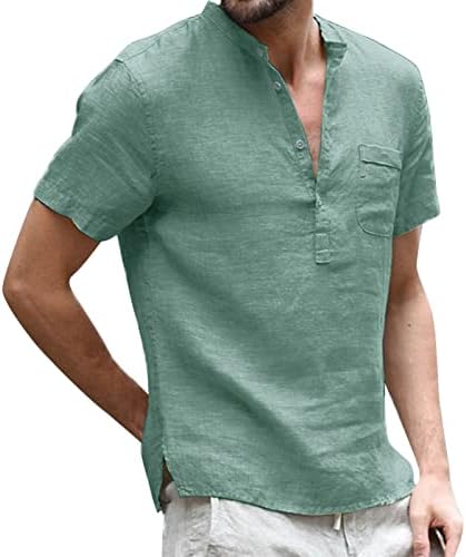 Tops T Botões casuais do pescoço T Menina de rua colorida Camisa curta camisa sólida blusa masculina Blusa
