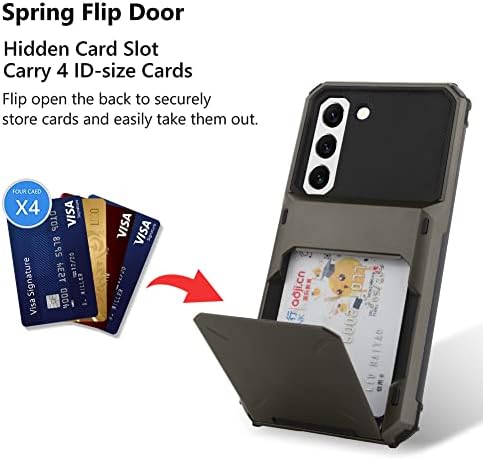Caixa da carteira de Marphe para o estojo Samsung Galaxy S23 com tampa de cartão de crédito de 4 cartas